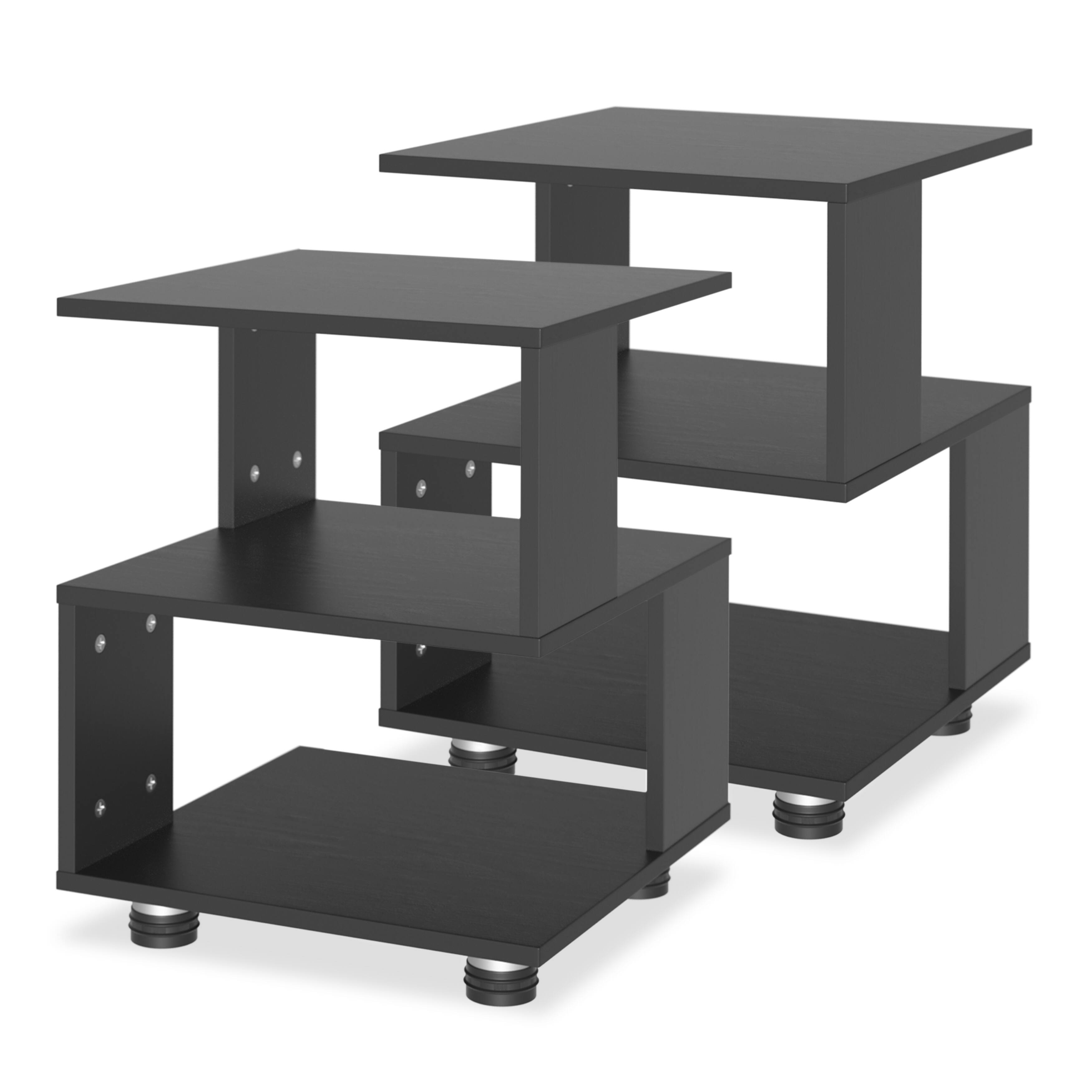 2Tier Magic Cube Nightstand Hollow Rectangle Design Set of 2 On Sale Bed Bath & Beyond