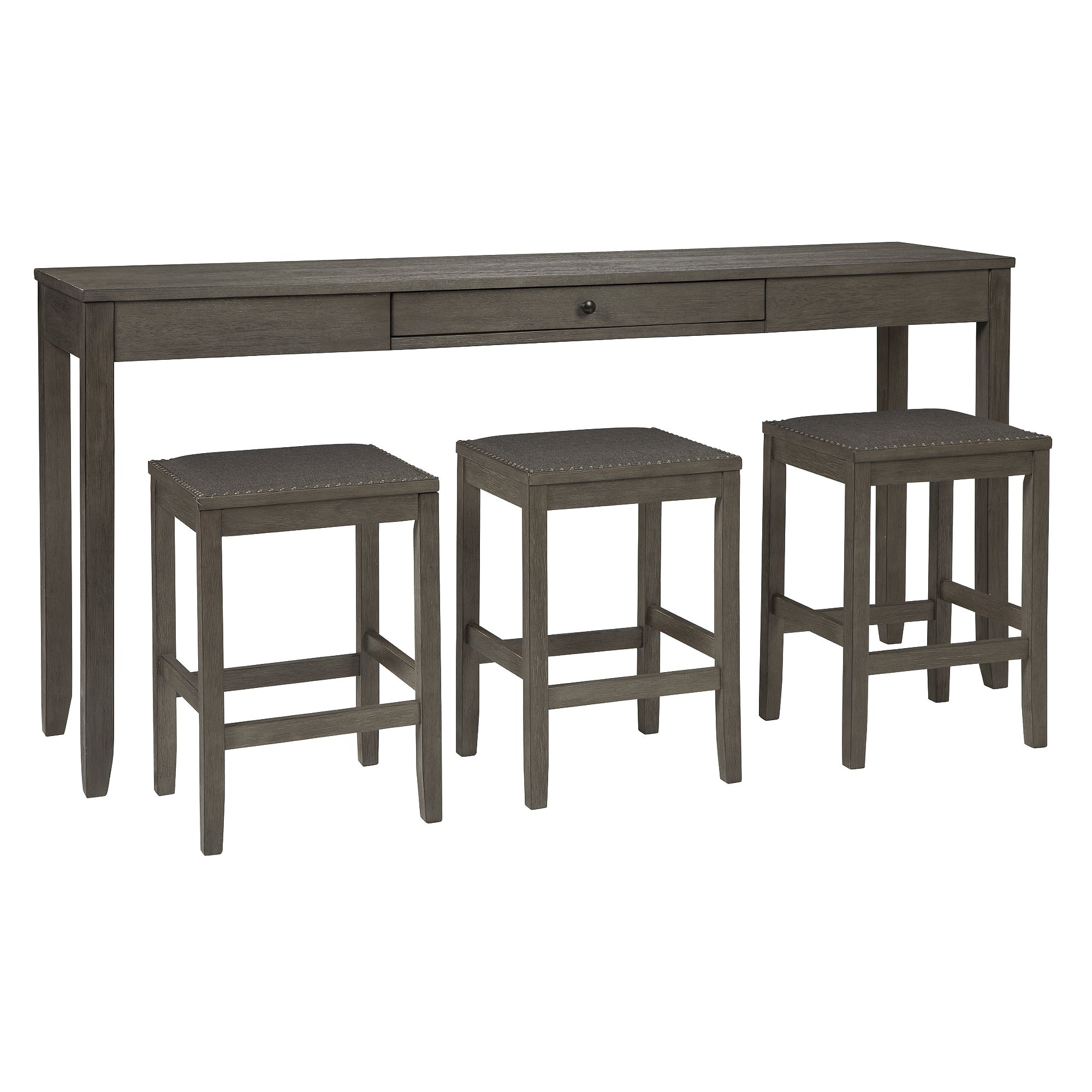 Caitbrook dark new arrivals gray dining set