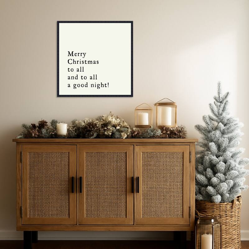 Merry Christmas To All by Amanti Art Portfolio Framed Canvas Wall Art Print