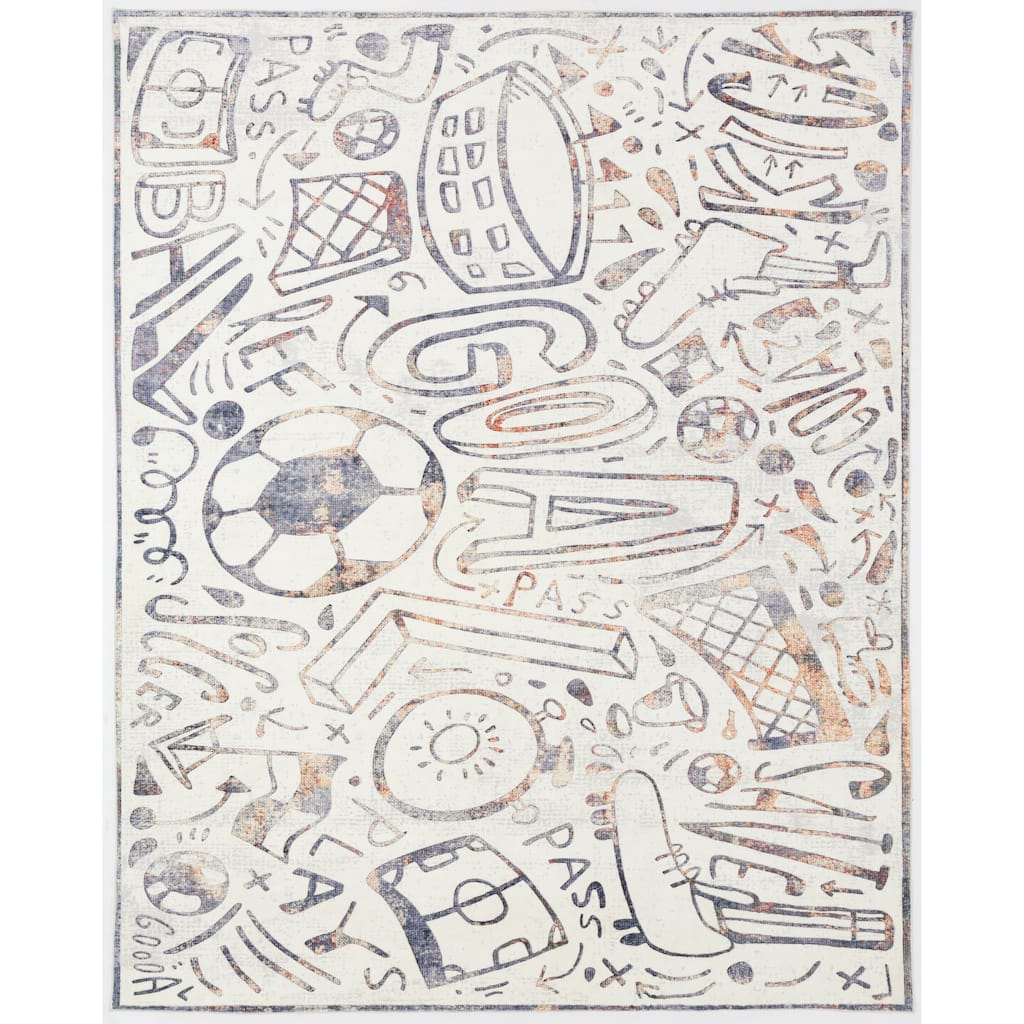 Katie Merz SPORTSGLYPHS Soccer Area Rug