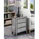 preview thumbnail 1 of 15, Silver Orchid Olivia 3-drawer Mirrored End Table