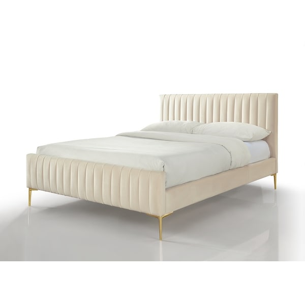 Omax Decor Julia Upholstered Platform Bed with Channel