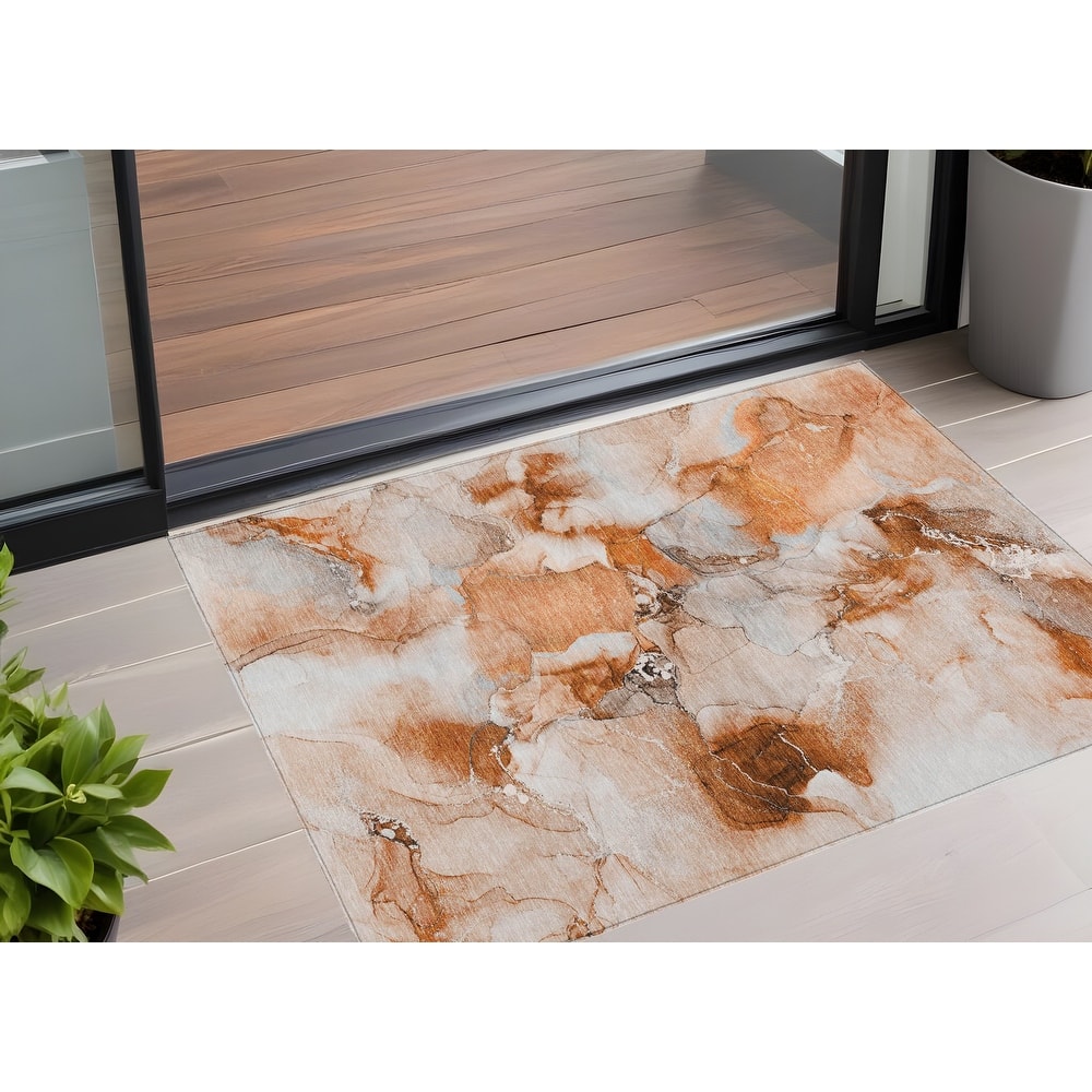 Jaro Contemporary Abstract Weather Resistant Timeless Fusion Outdoor Rug