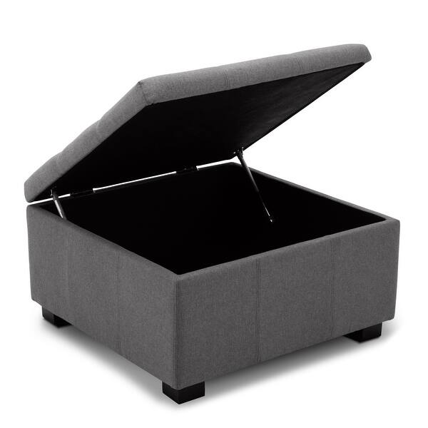 Shop Belleze Storage Ottoman Foot Bench Tufted Vintage Style