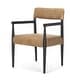 preview thumbnail 1 of 2, Toni Dark Brown Wood w/ Chestnut Leather Dining Chair
