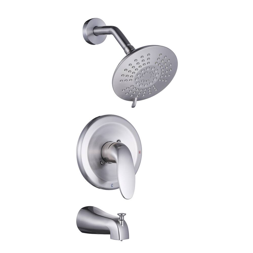 WOWOW Single Handle 5-Spray Tub and Shower Faucet (Valve Included)