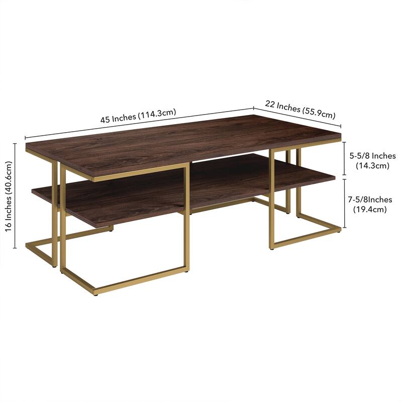 Pike 45" Wide Rectangular Coffee Table