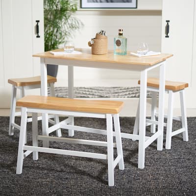SAFAVIEH Ronin 4-Piece Counter-Height Bench and Stool Pub Set - 24" W x 44" L x 36" H