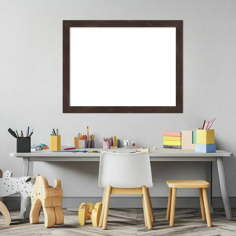 Amanti Art Fresco Dark Walnut Framed Dry Erase Magnetic Board