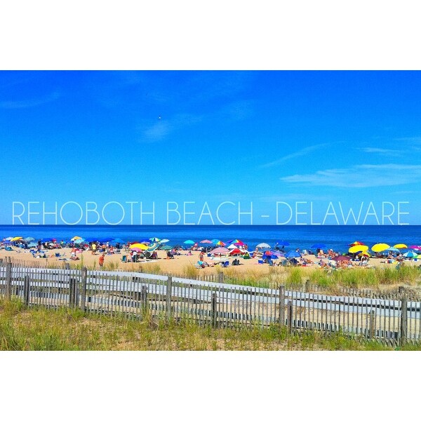 Rehoboth Beach Delaware Beach Umbrellas Lantern Press Photography Art Print Multiple Sizes Available