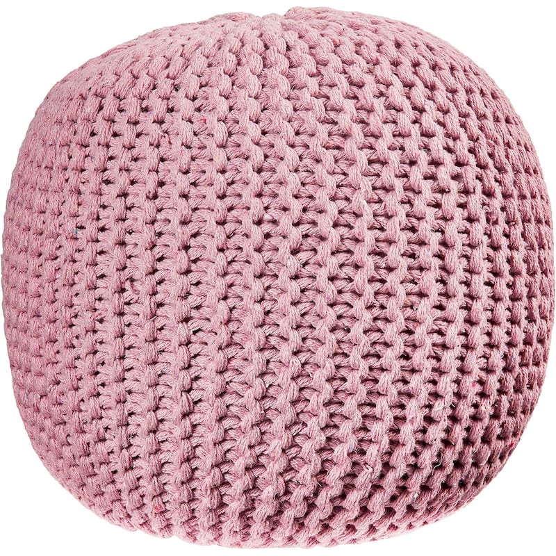 Urban Lifestyle Round Knit Pouf - Pink