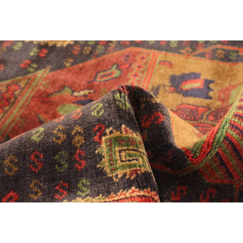 ECARPETGALLERY Hand-knotted Teimani Black Wool Rug - 2'8 x 3'10