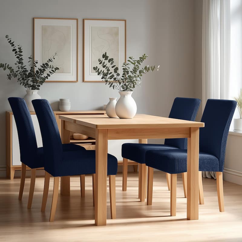 Deconovo Spill Proof Stretch Dining Chair Slipcovers Set of 4