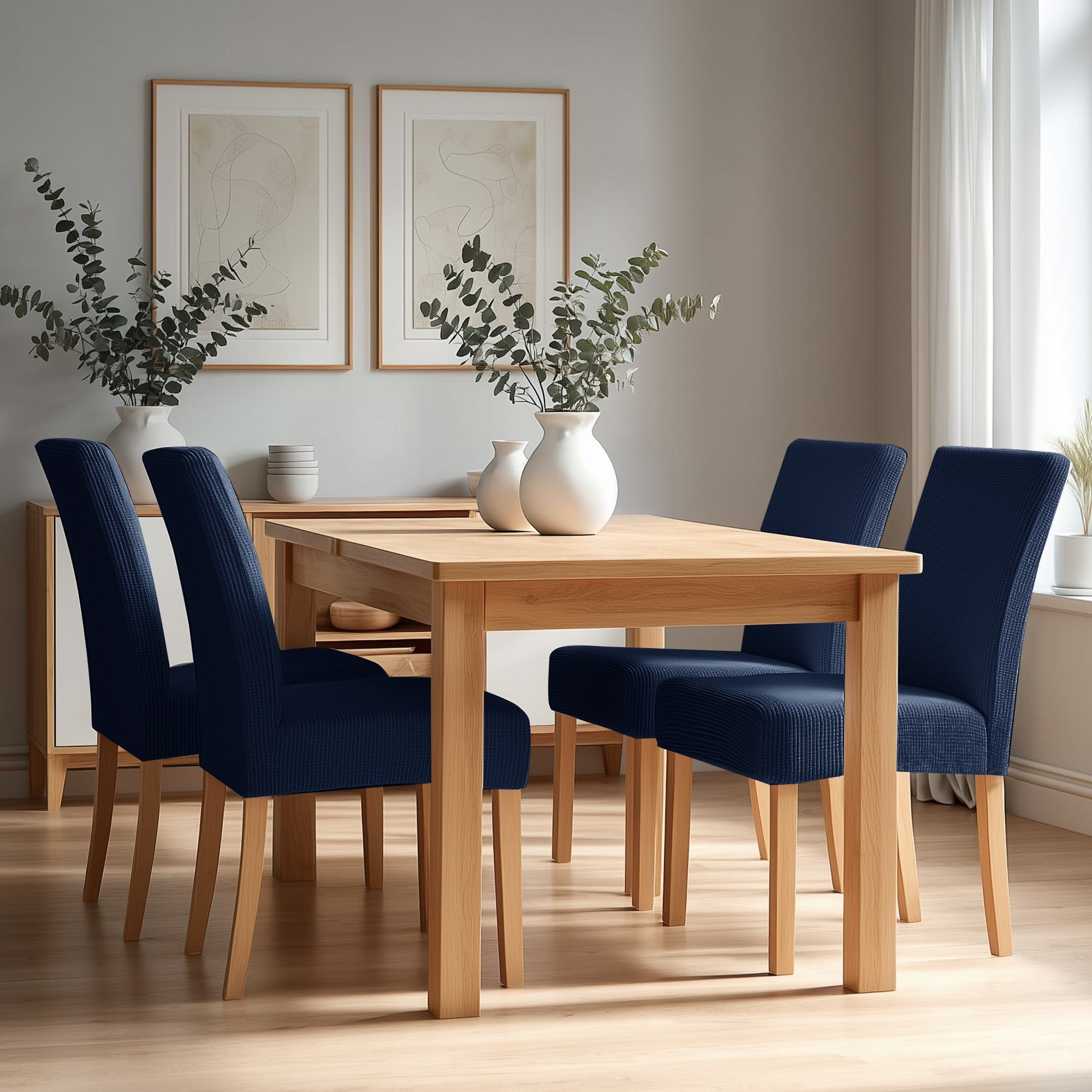 Deconovo Universal Soft Stretch Chair Slipcovers Set of 6