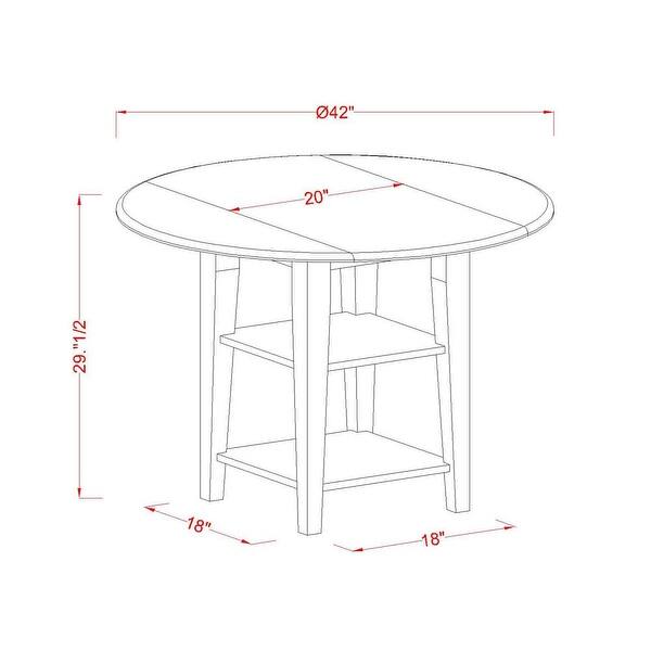 East West Furniture 3 Piece Kitchen Table Set a Dining Table and 2