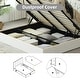 preview thumbnail 3 of 15, Plywood Frame Upholstered Platform Bed with Lift-up Storage