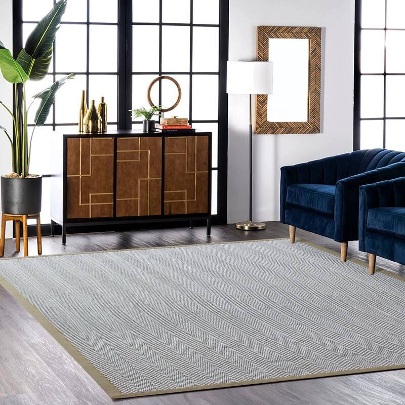 A1HC Sisal and Wool Rug, Natural Fiber Area Rugs with Non-Skid Latex Backing, Rug for Entryway, Dining or Living Room