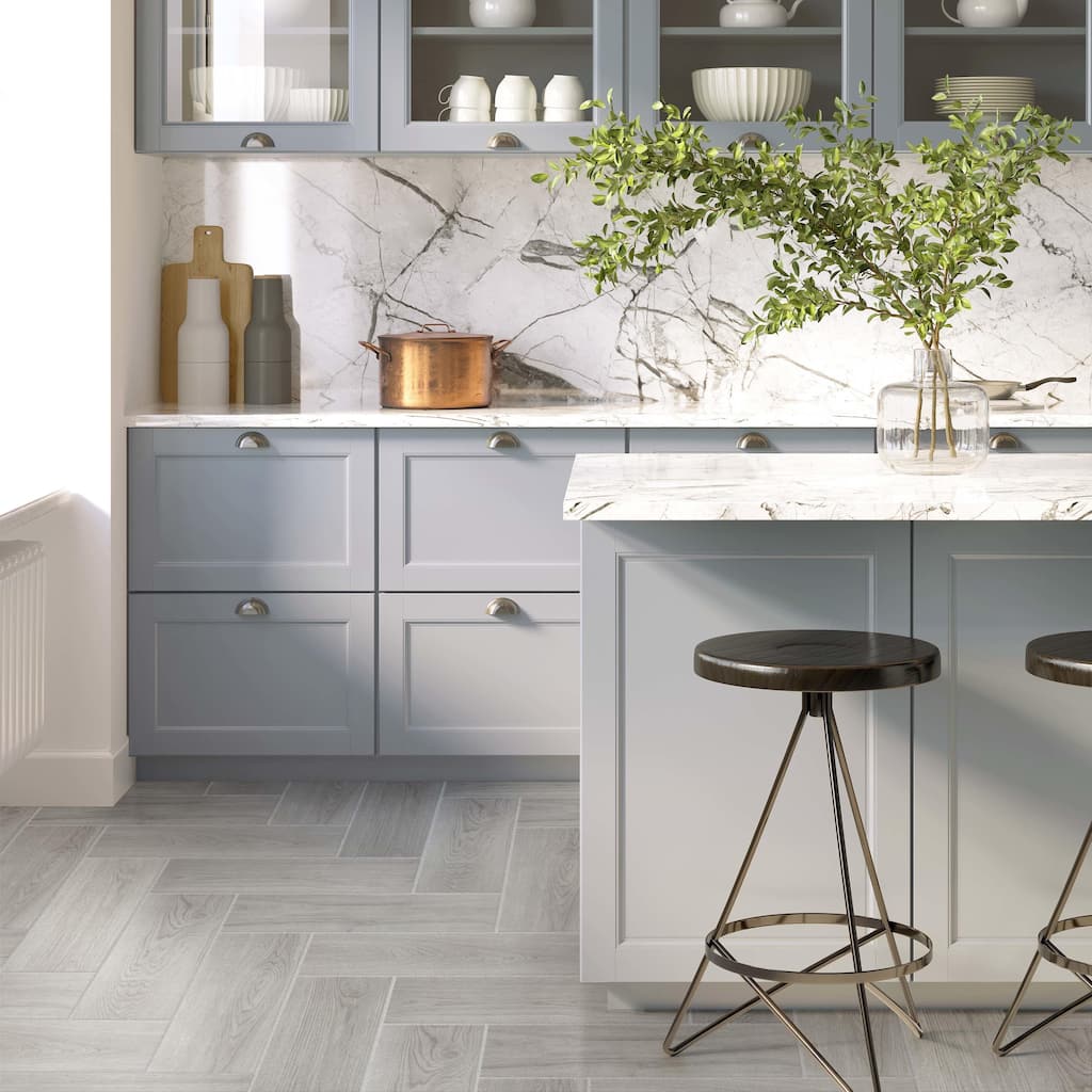 Merola Tile Fronda Perla 7-7/8" x 23-5/8" Ceramic Floor and Wall Tile