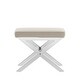 preview thumbnail 16 of 21, Southport Linen 22-inch Chrome Finish Metal Stool by iNSPIRE Q Bold