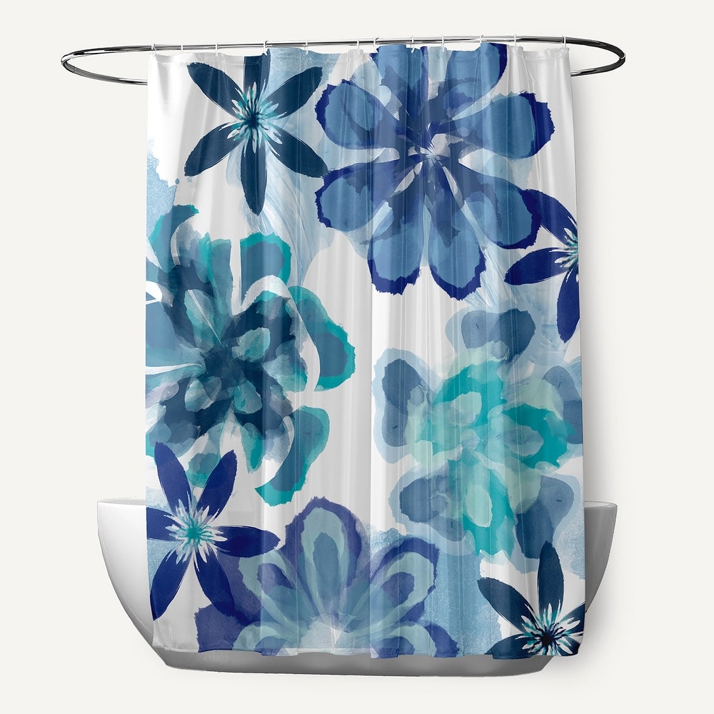 Ani Floral Print Shower Curtain