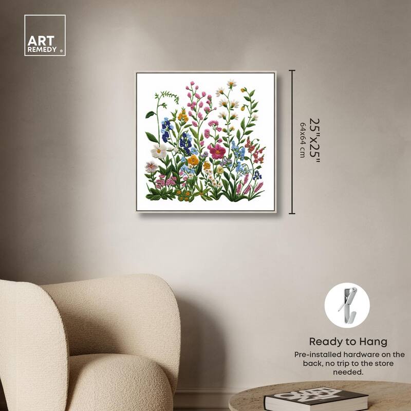 Wildflower Patch I Canvas by Art Remedy