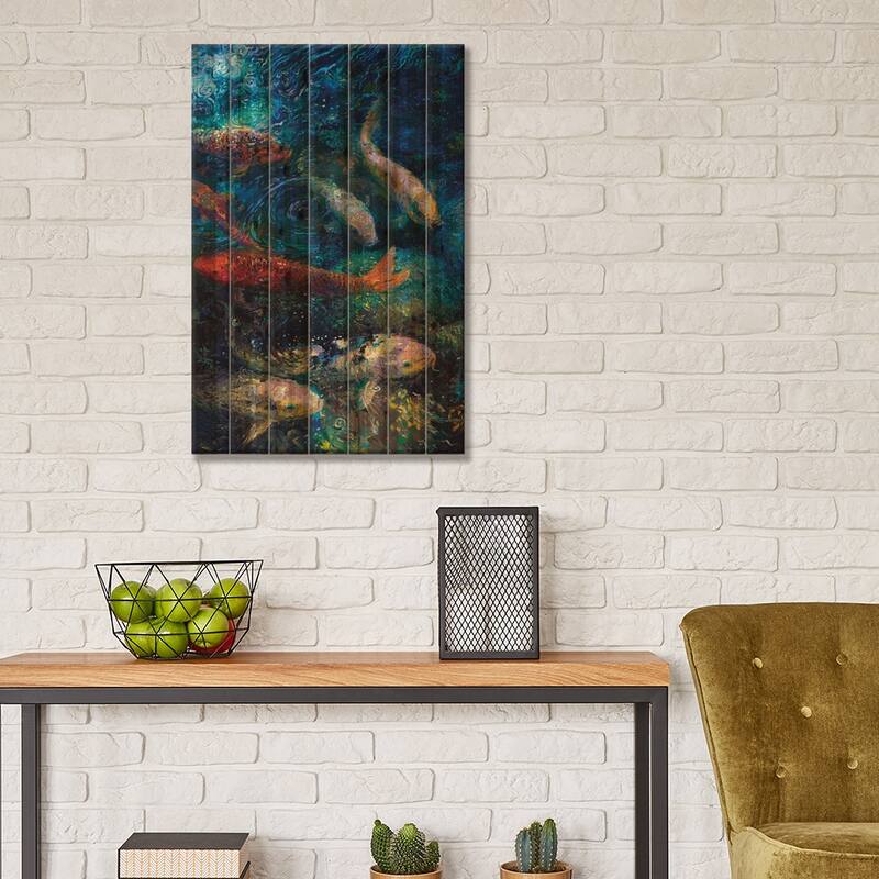 Carpe Diem Print On Wood by Iris Scott - Multi-Color
