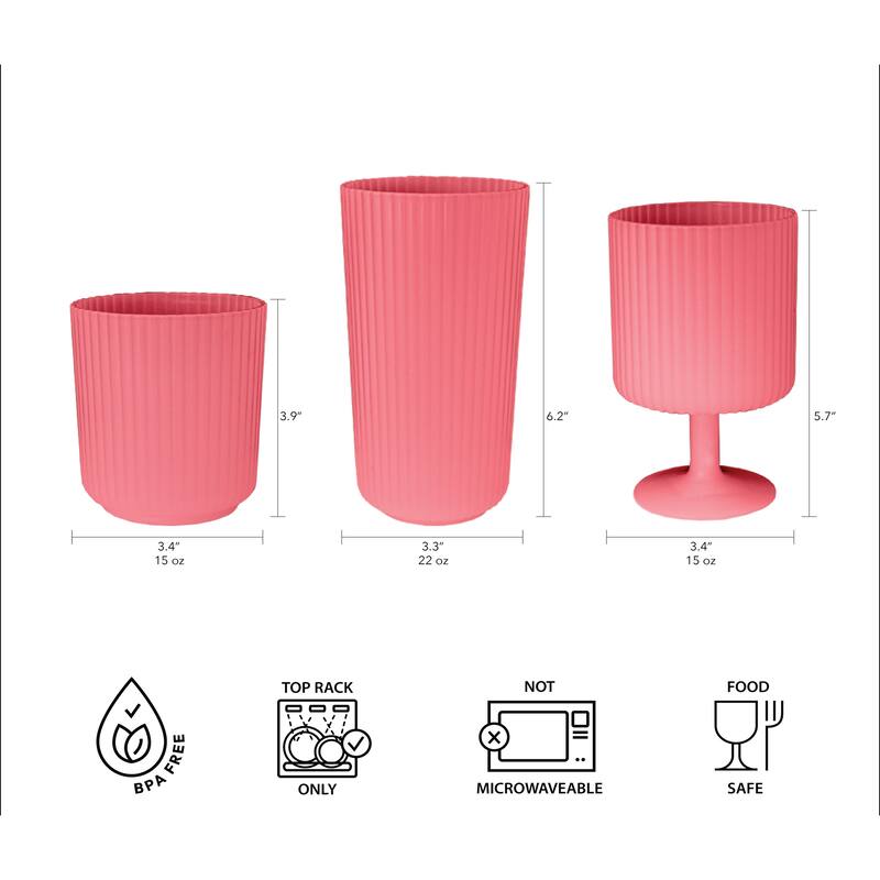 Abode Homewares Mesa PP Wine Glass - 15 oz - Set of 6