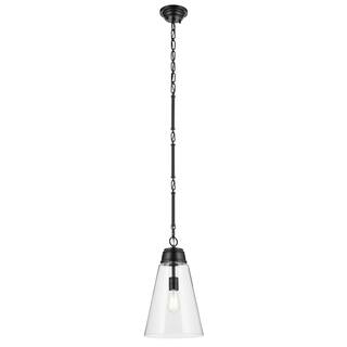 Kichler Lighting Marsailli 19" 1-Light Medium Pendant with Clear Glass in Black - 11.5