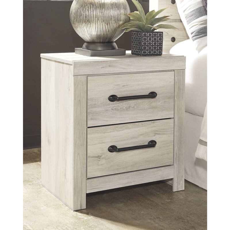 Drystan Two Drawer Casual Night Stand