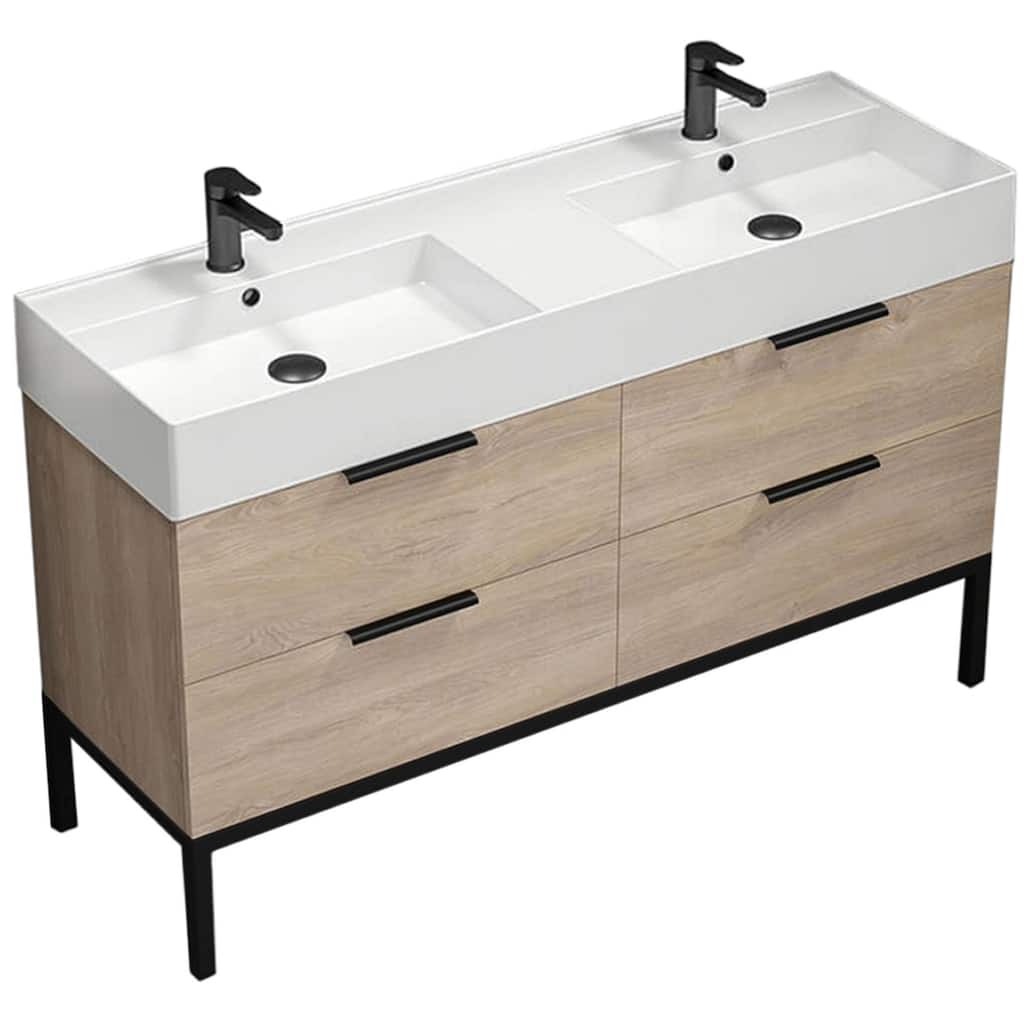 Nameeks Derin-5618-2 Derin 54" Free Standing Double Basin Vanity Set