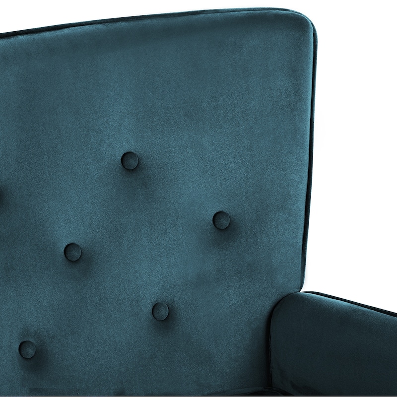Velvet Upholstered Accent Chair Armchair for Living Room