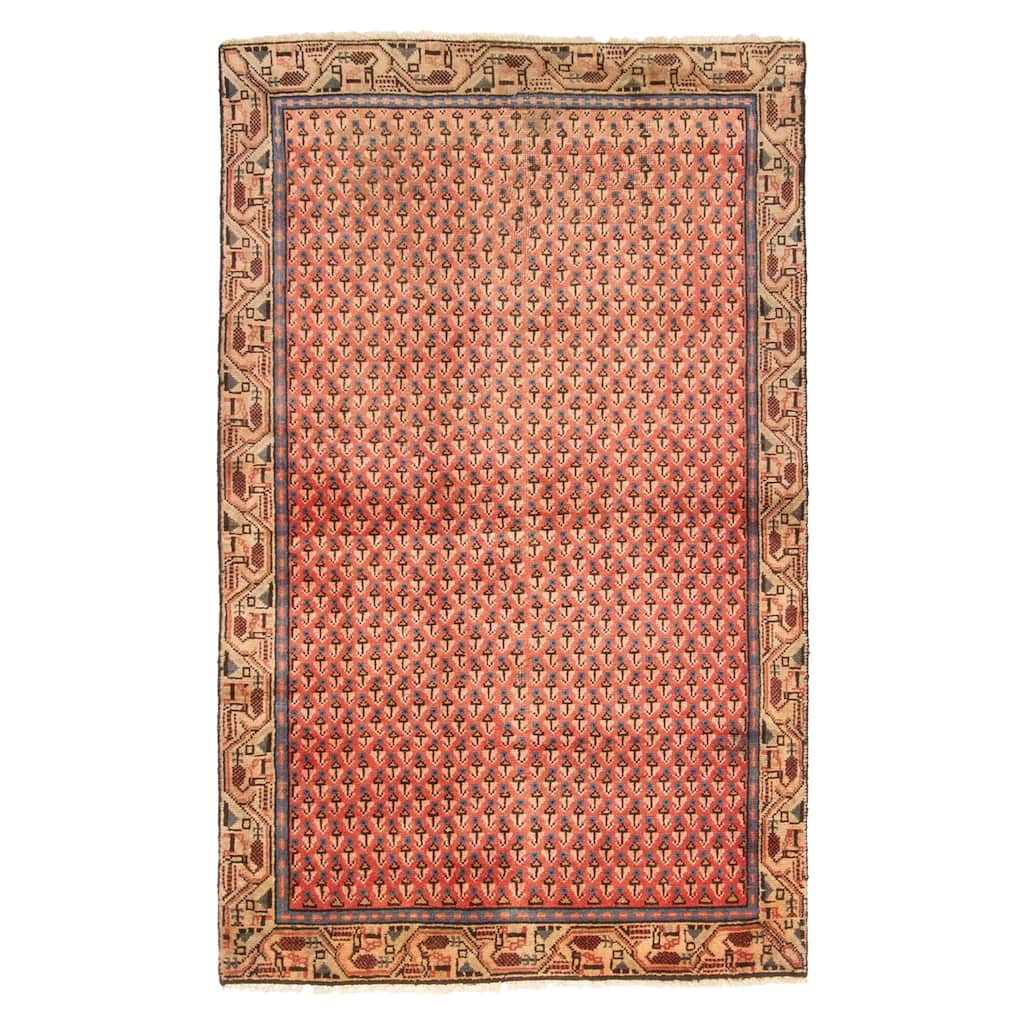 ECARPETGALLERY Hand-knotted Andelz Red Wool Rug - 3'0 x 4'9