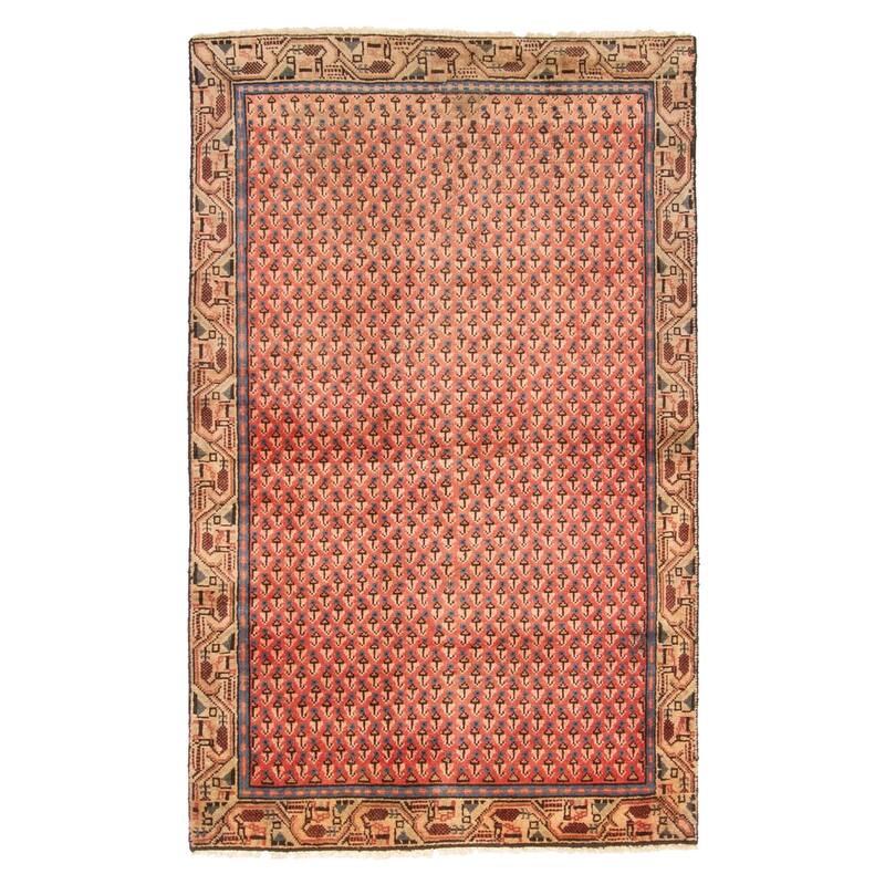 ECARPETGALLERY Hand-knotted Andelz Red Wool Rug - 3'0 x 4'9