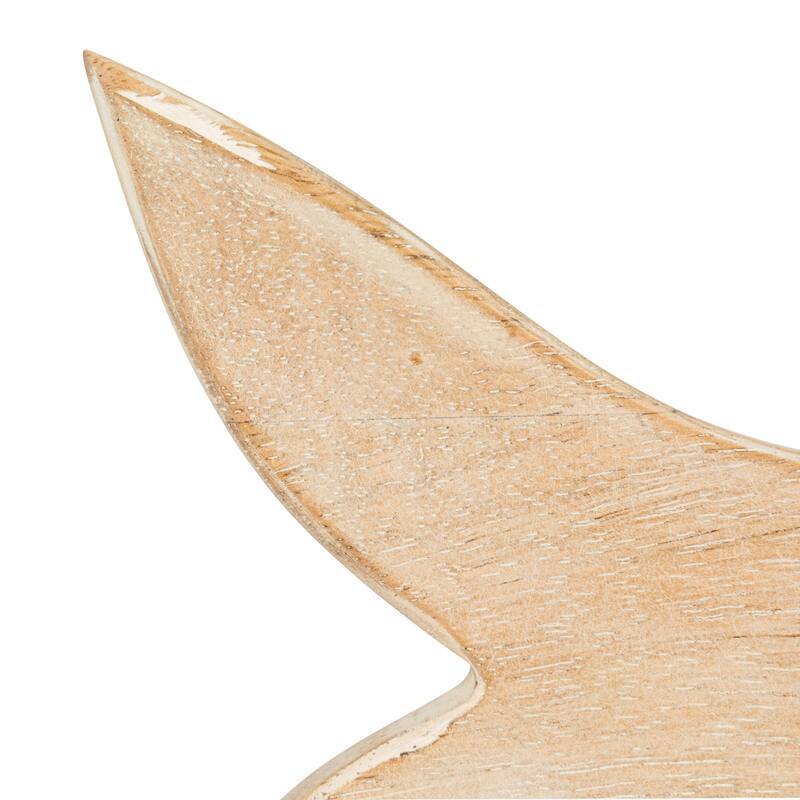 Mango Wood Whale Shaped Cheese and Cutting Board - 20.3"L x 6.3"W x 0.6"H