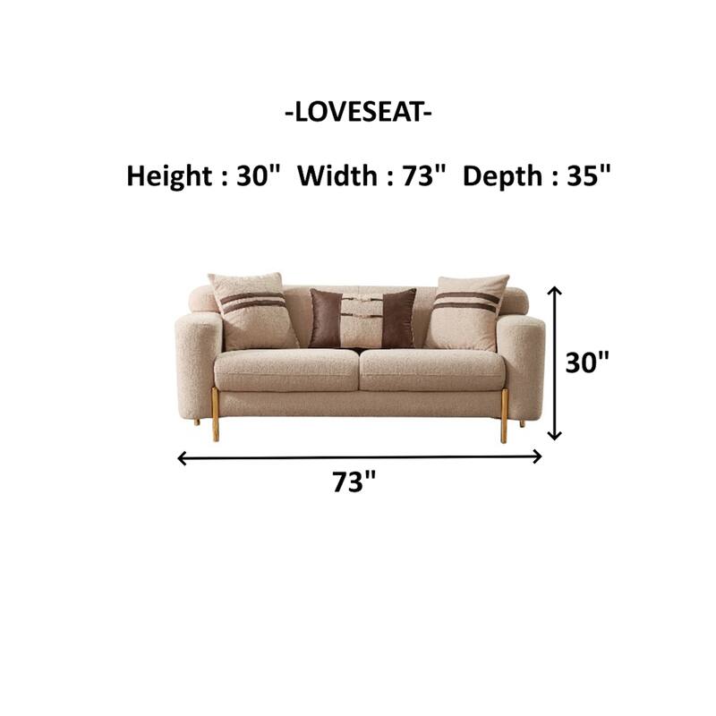 Surt 3 Pieces Living Room Sets 1 Sofa 1 Love seat 1 Chair