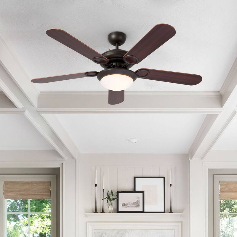 CO-Z 52" 5-Blade Reversible Ceiling Fan with LED Light and Remote