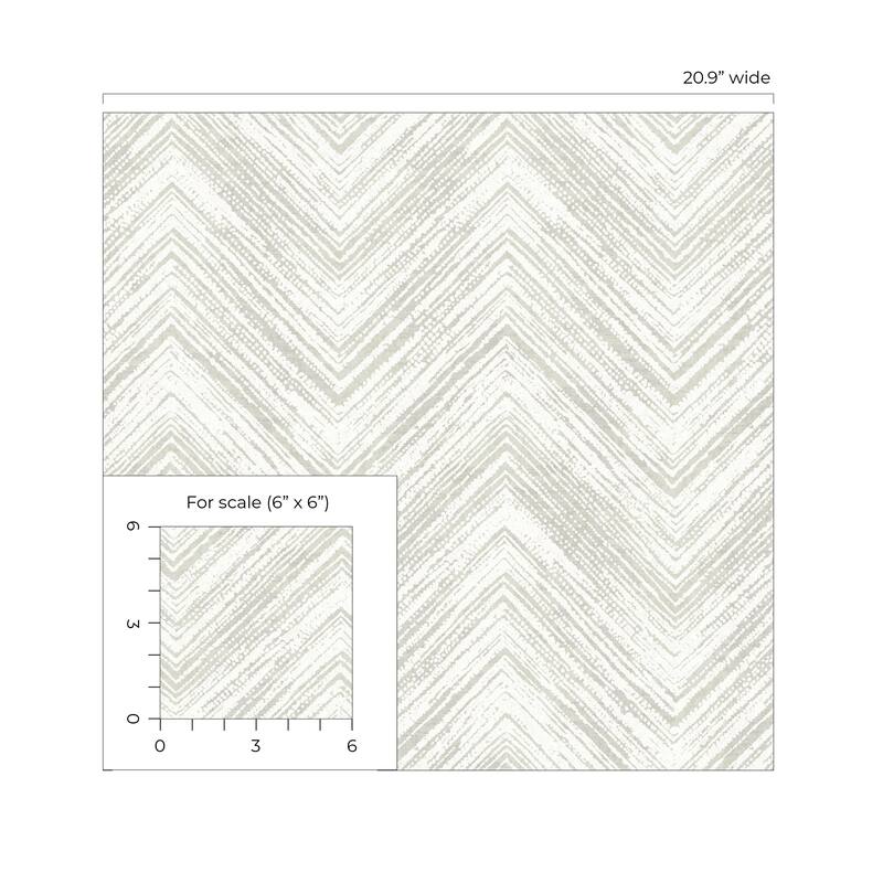 Seabrook Designs Elisiana Chevron Non-Woven Unpasted Wallpaper