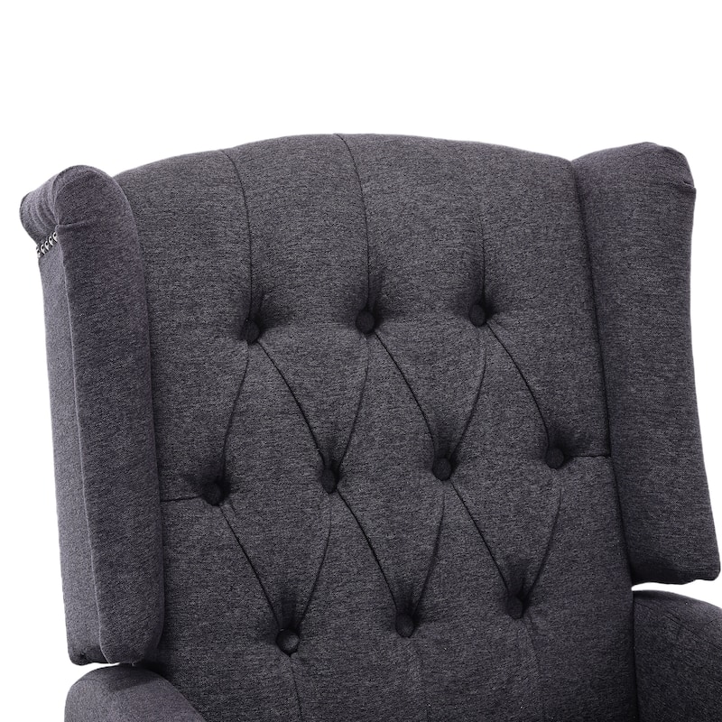 Swivel Recliner Rocking Lounge Chair with Footrest, Glider Motion, and Ergonomic Design
