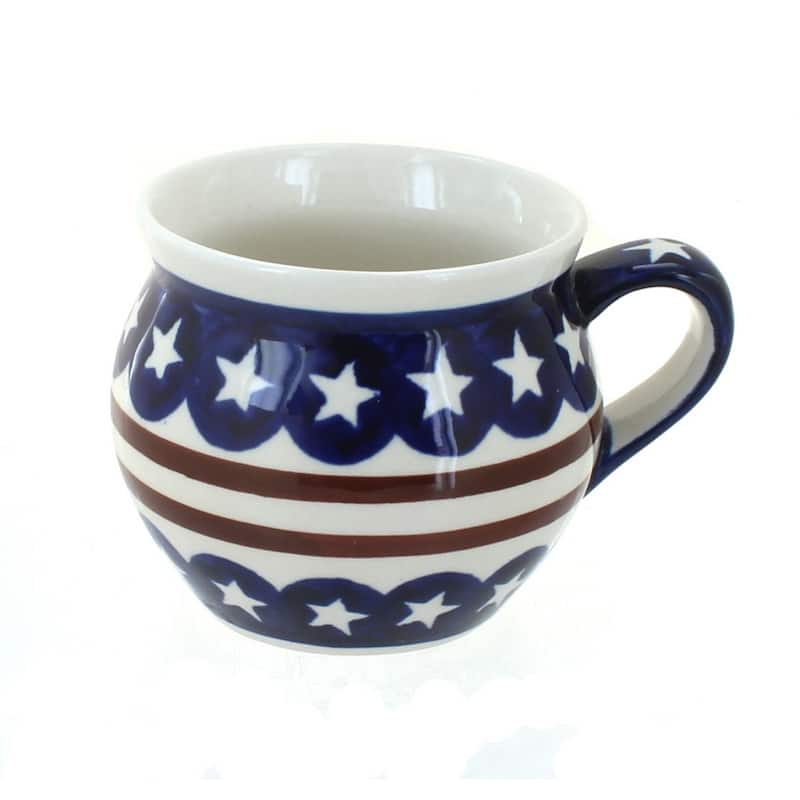 Blue Rose Polish Pottery 911 Zaklady Medium Bell Shaped Mug