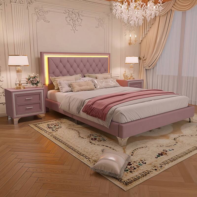 Upholstered Platform Bed (Look at the options before placing an order)