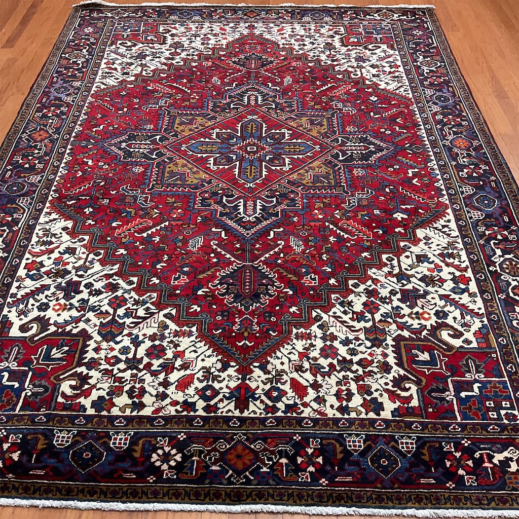HERAT ORIENTAL Handmade Fine Heriz Rug - 8'1" x 11'4"