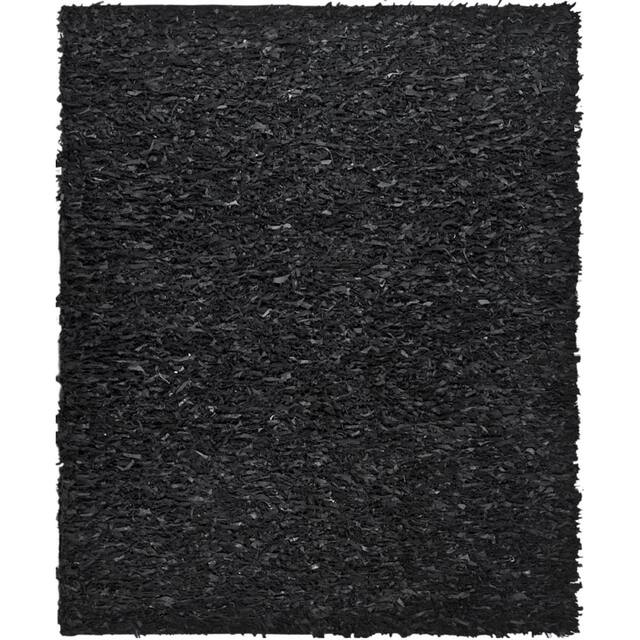 SAFAVIEH Handmade Leather Shag Carlijn Modern Decorative Rug