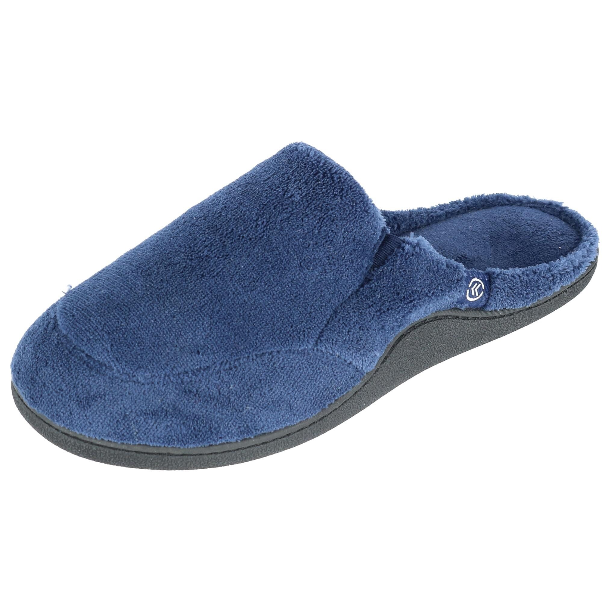 isotoner men's open toe slippers