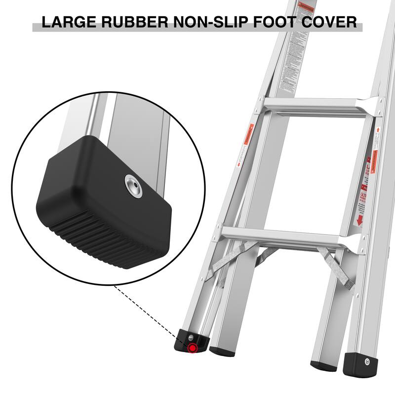 17ft Multi-Position Foldable Aluminum Ladder