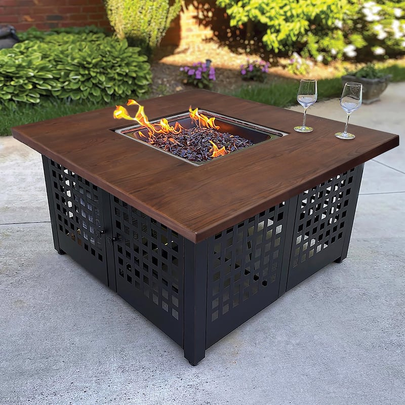 Living Accents Rectangular Polyester Fire Pit Cover