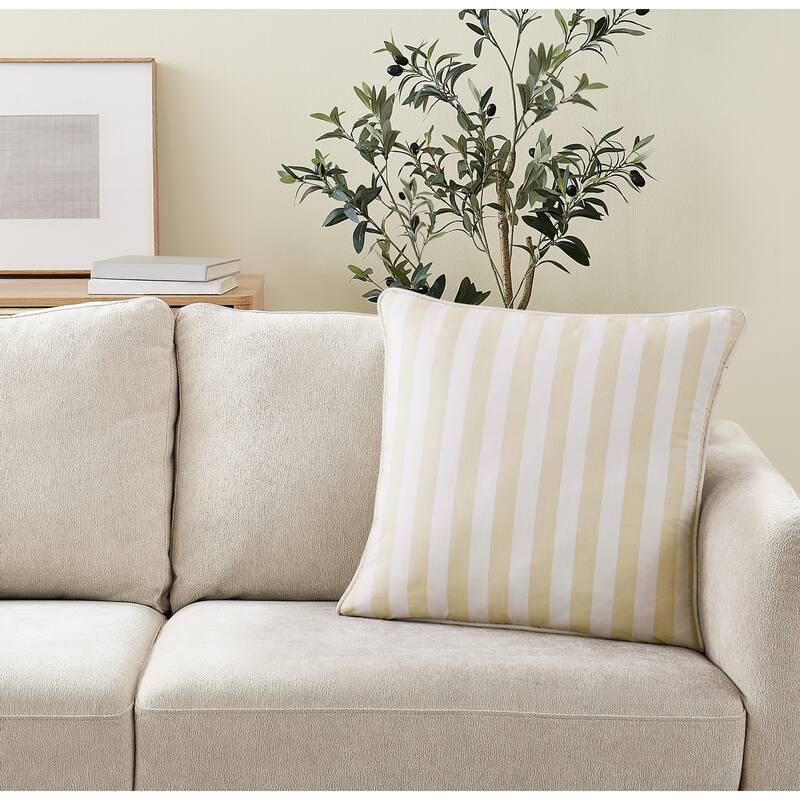 Brooklyn Loom Levi Stripe 20x20 Decorative Pillow with Removable Cover