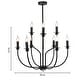 preview thumbnail 4 of 2, Ayada Black 9-Light Two Tier Candelabra 30-Inch Chandelier