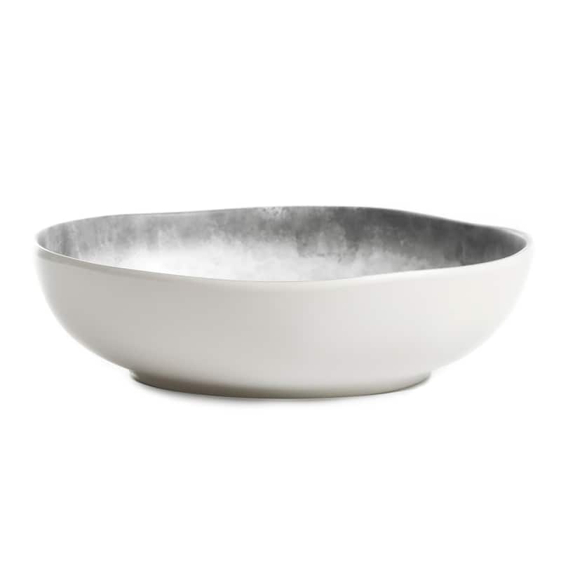 Gibson Home Granite Round Melamine Dinnerware Set, Service for Four (16pcs), Marble