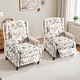 preview thumbnail 17 of 16, 29'' W Vintage Floral Manual Push Back Recliner Chair Set of 2