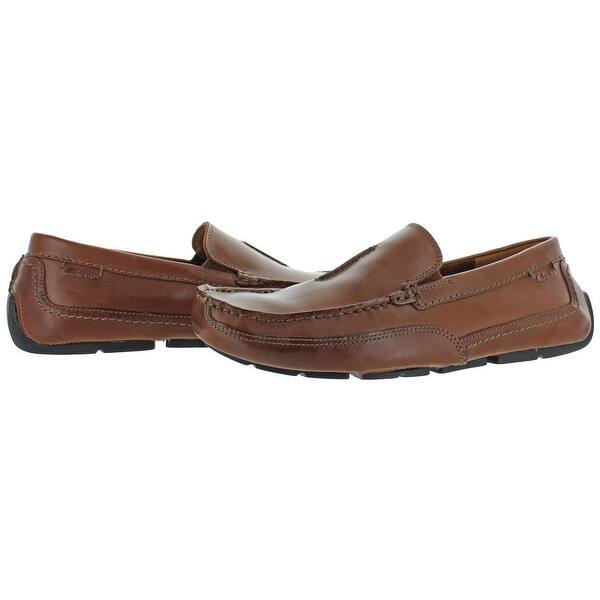 Shop Clarks Men S Ashmont Race Leather Moc Toe Slip On Driving